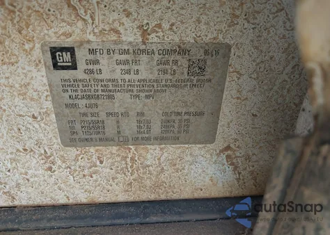 2016 Buick Encore from USA, damaged, VIN KL4CJASBXGB721885